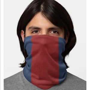Colorblock Red & Blue Face Wrap Mask Cover Gaiter